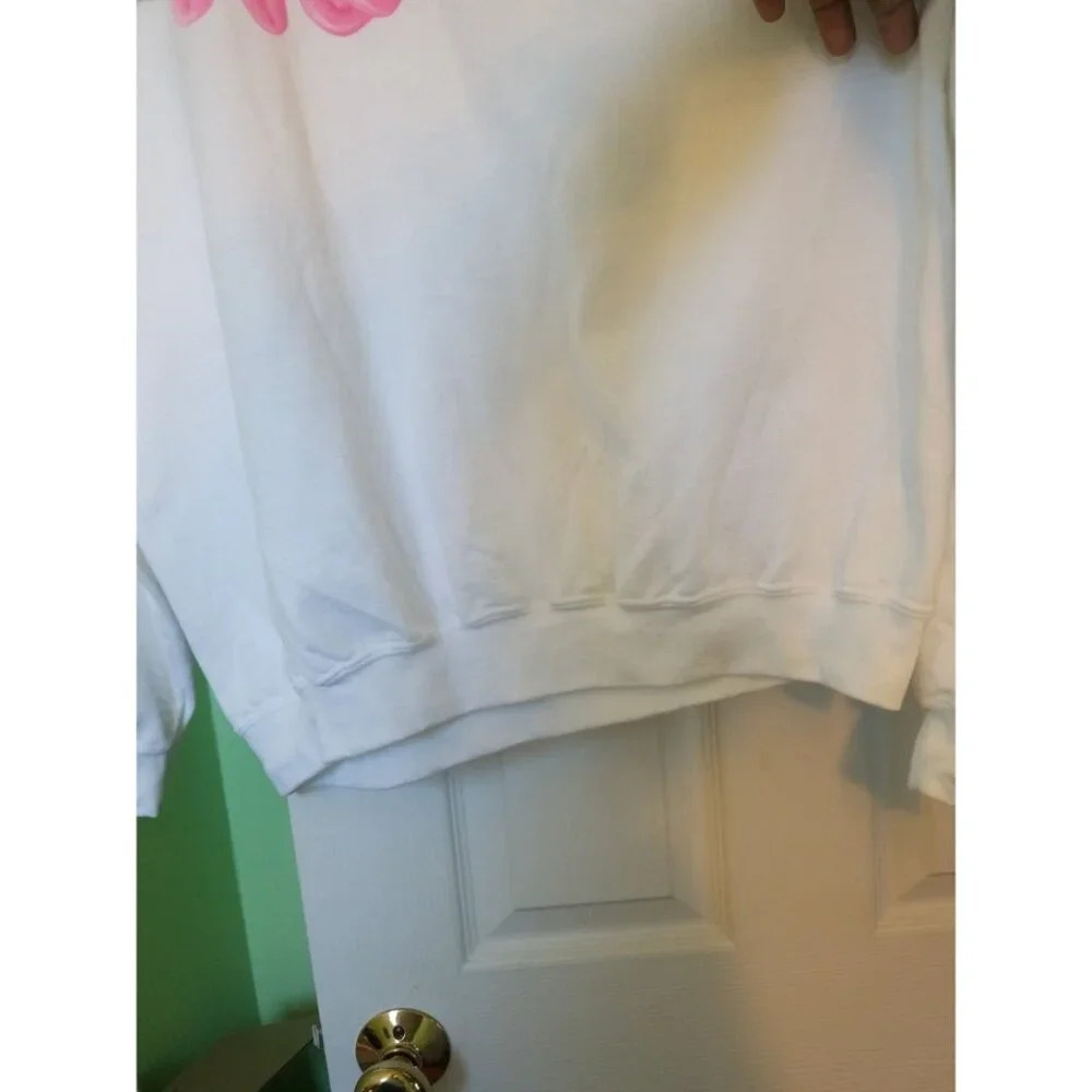 Gildan White Milk Sweater Female Xl. Winter Sweater View 3